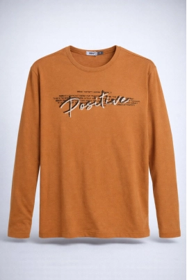 Produto - Camiseta Rovitex Manga Longa Juvenil Masculina Amêndoa