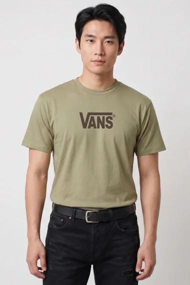 Camiseta Unissex Stretch Logo Tee Vans Verde