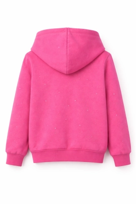 Casaco Brandili Brilho Moletom Infantil Feminino Rosa Casaco Brandili Brilho Moletom Infantil Feminino Rosa