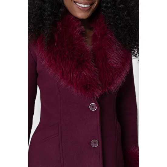 Casaco Feminino Fleece C/Pele Julias Closet Casaco Feminino Fleece C/Pele Julias Closet