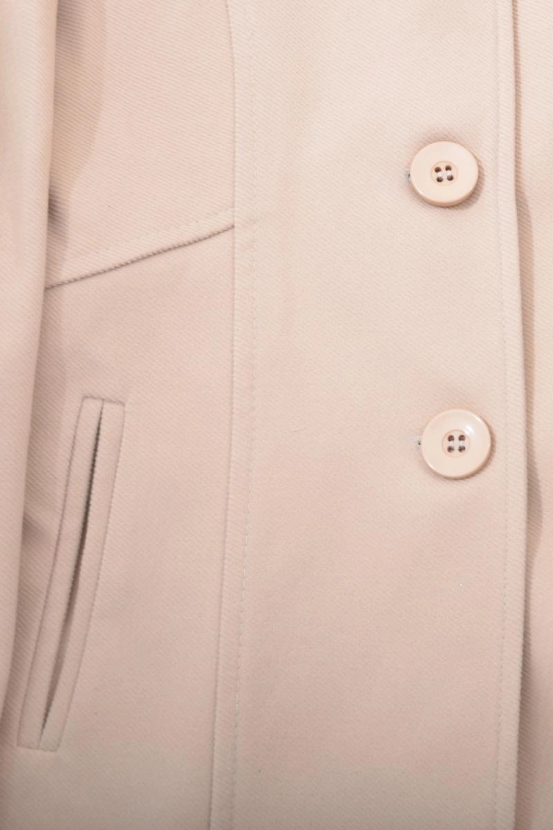 Casaco La Marca Lã Batida Com Capuz Feminino Bege