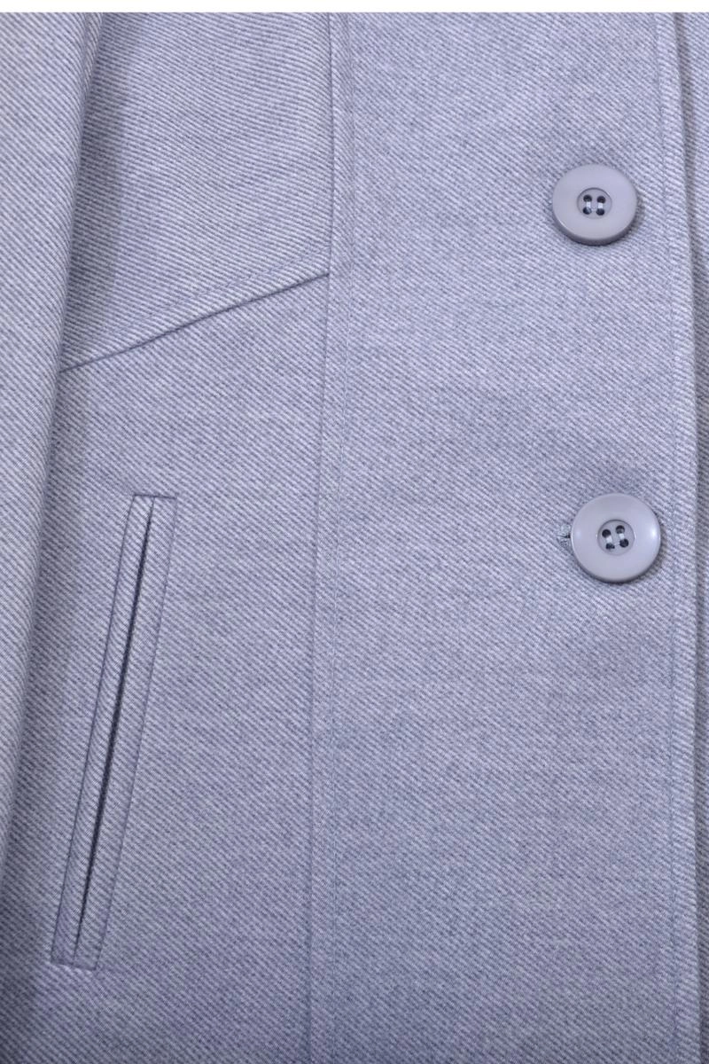 Casaco La Marca Lã Batida Com Capuz Feminino Cinza Casaco La Marca Lã Batida Com Capuz Feminino Cinza
