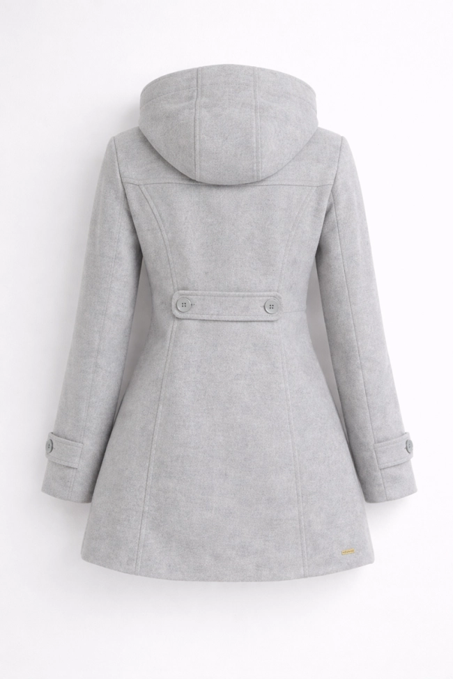 Casaco La Marca Lâ Capuz Feminino Cinza Mescla 