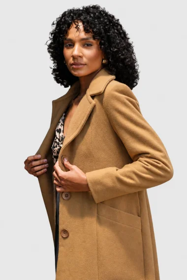 Casaco La Marca Mexicana Alongado Feminino Caramelo Produto - Casaco La Marca Mexicana Alongado Feminino Caramelo