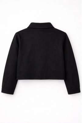 Casaco Rovitex Suede Sarjado Juvenil Feminino Preto Casaco Rovitex Suede Sarjado Juvenil Feminino Preto