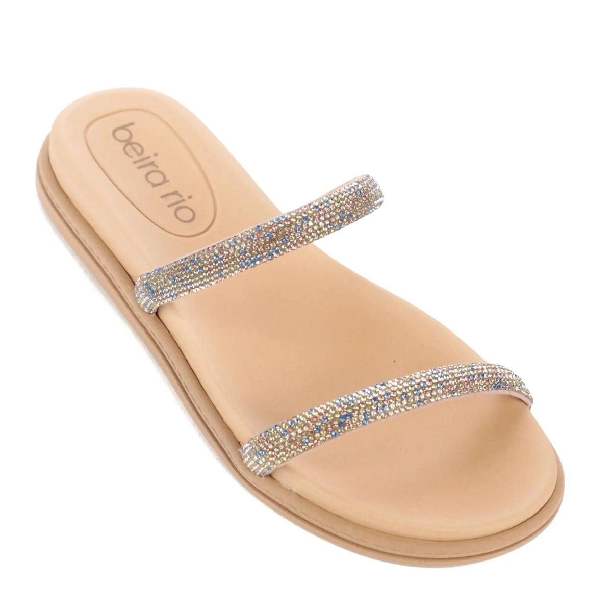 Chinelo Beira Rio Rasteira Feminina Ouro Rosado