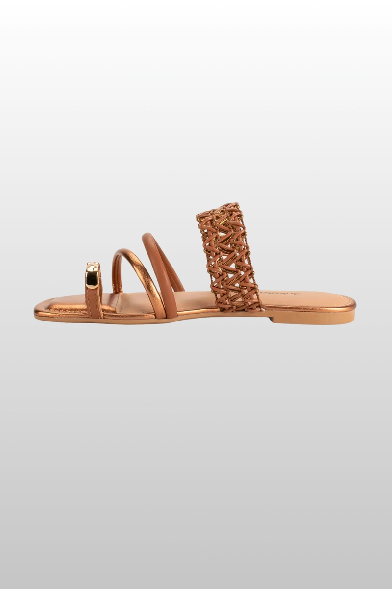 Chinelo Dakota Rasteira Anel Feminino Mascavo