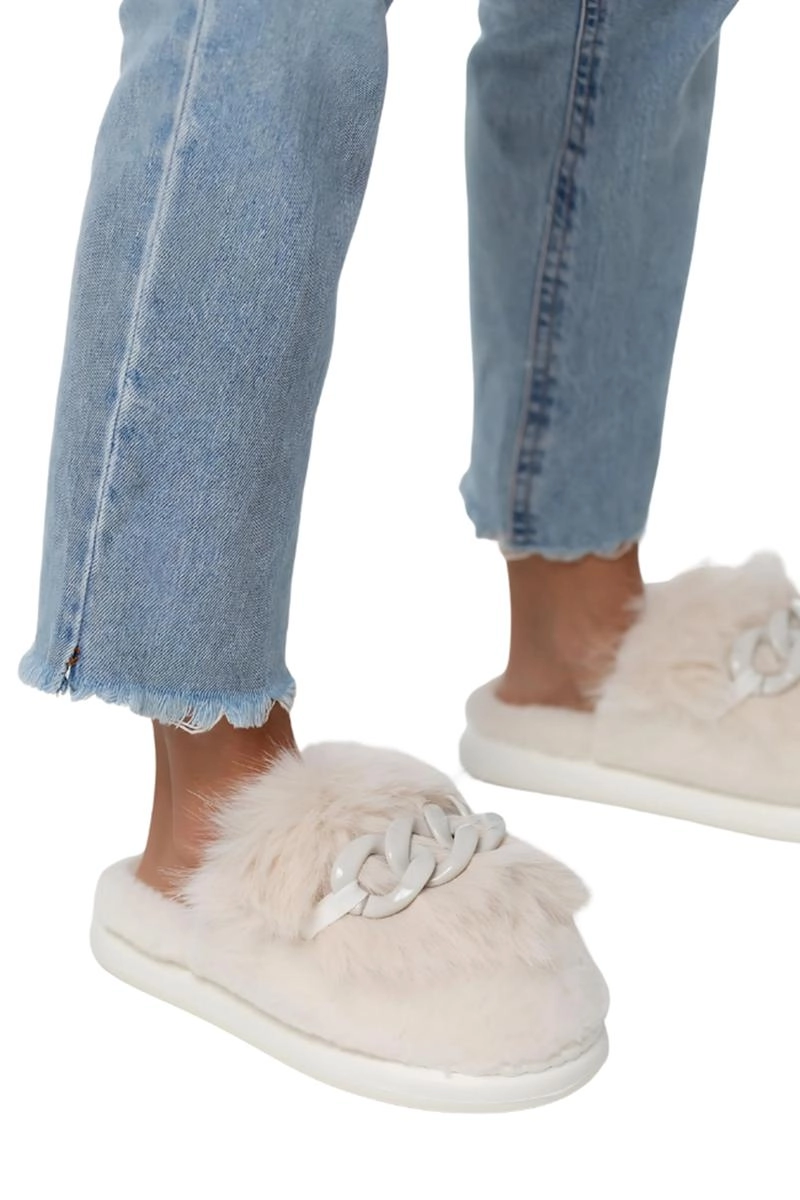 Chinelo Flowfa Pano Corrente Chloe Feminino Vanilla