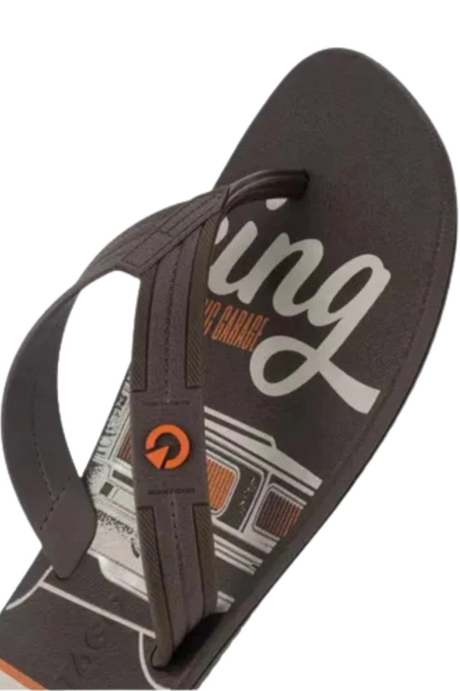 Chinelo Grendene Cartago Juvenil Masculino Marrom e Bege