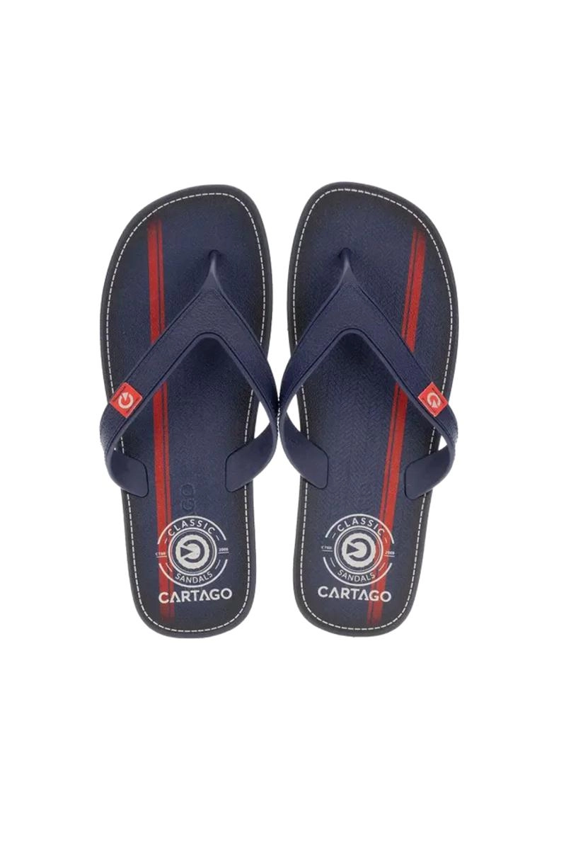 Chinelo Grendene Cartago Masculino Azul e Vermelho