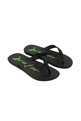Chinelo Rider Feel Grendene Masculino Preto/Verde Chinelo Rider Feel Grendene Masculino Preto/Verde