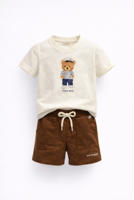 Produto - Conjunto Rovitex Urso Manga Curta Bebê Masculino