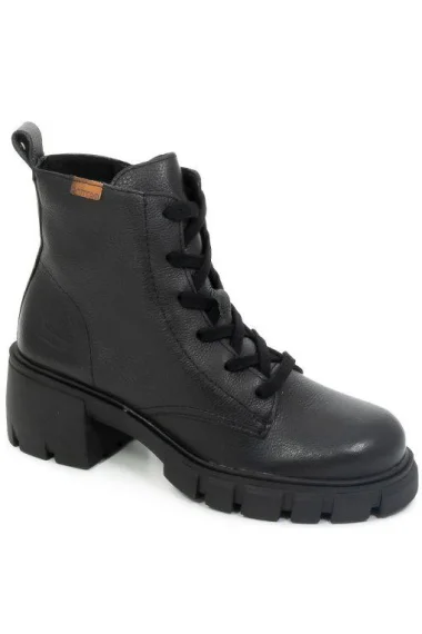 Coturno Feminino Salto Tratorado Zíper Bottero Preto Produto - Coturno Feminino Salto Tratorado Zíper Bottero Preto