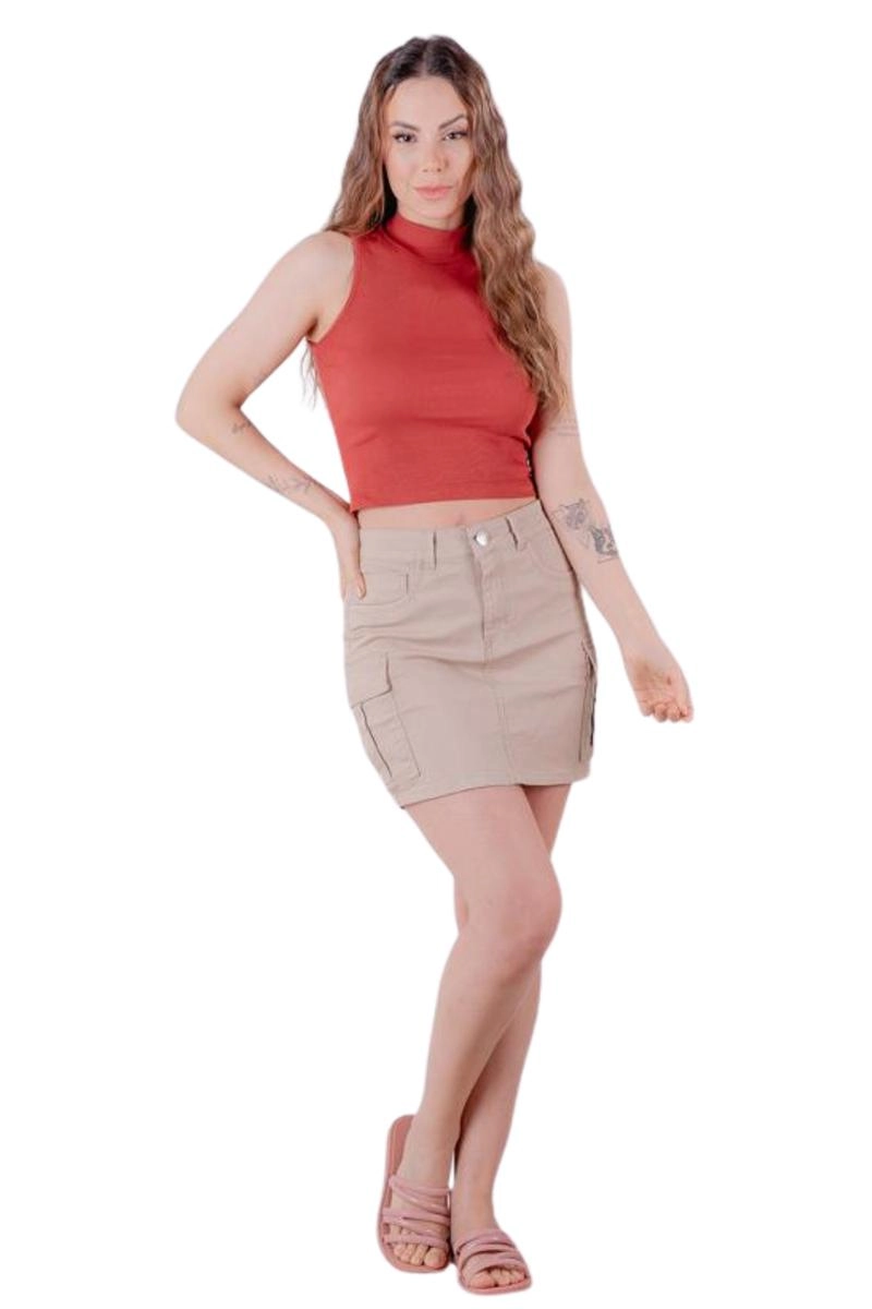 Cropped Crocker Canelado Feminino