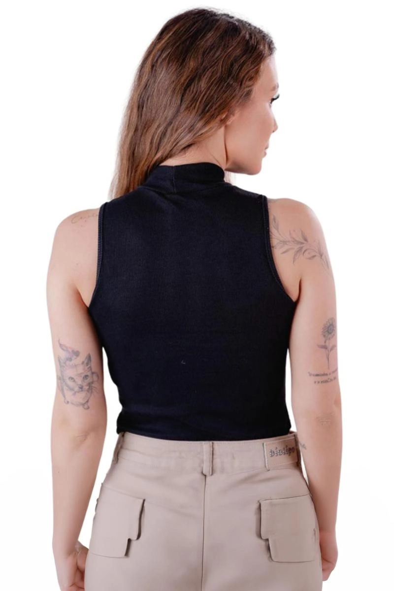 Cropped Crocker Canelado Feminino
