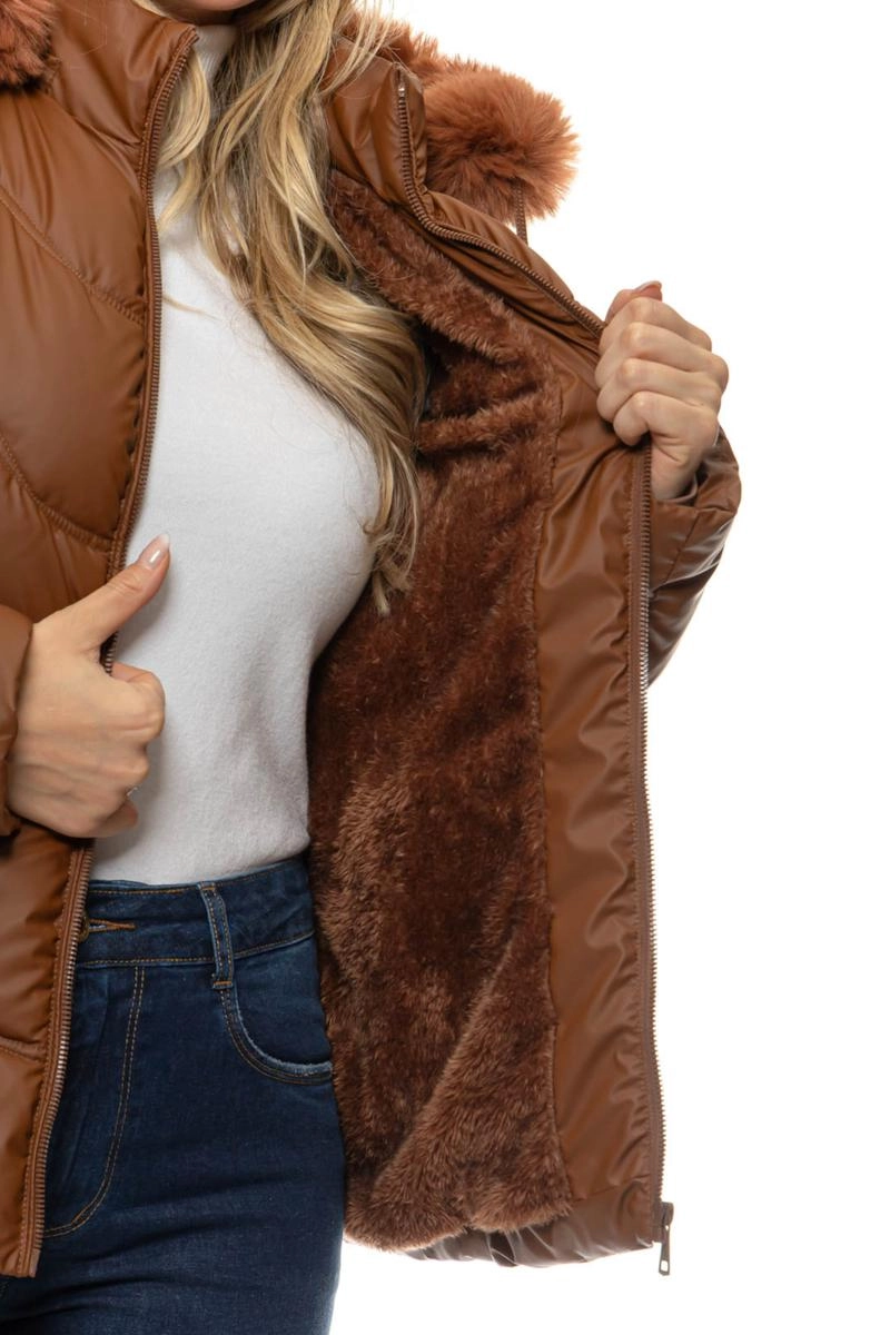 JAQ FEM PUFFER PU FORRADA CROCKER