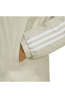 Jaqueta Capuz Adidas Isolamento Essentials Três Listras Masculina Bege Jaqueta Capuz Adidas Isolamento Essentials Três Listras Masculina Bege
