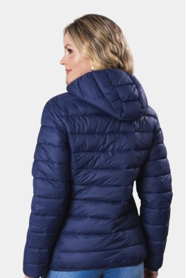 Jaqueta Crocker Nylon Com Capuz e Zíper Feminina Azul Marinho Jaqueta Crocker Nylon Com Capuz e Zíper Feminina Azul Marinho