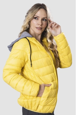 Jaqueta Crocker Nylon Com Capuz Feminina Amarela Jaqueta Crocker Nylon Com Capuz Feminina Amarela