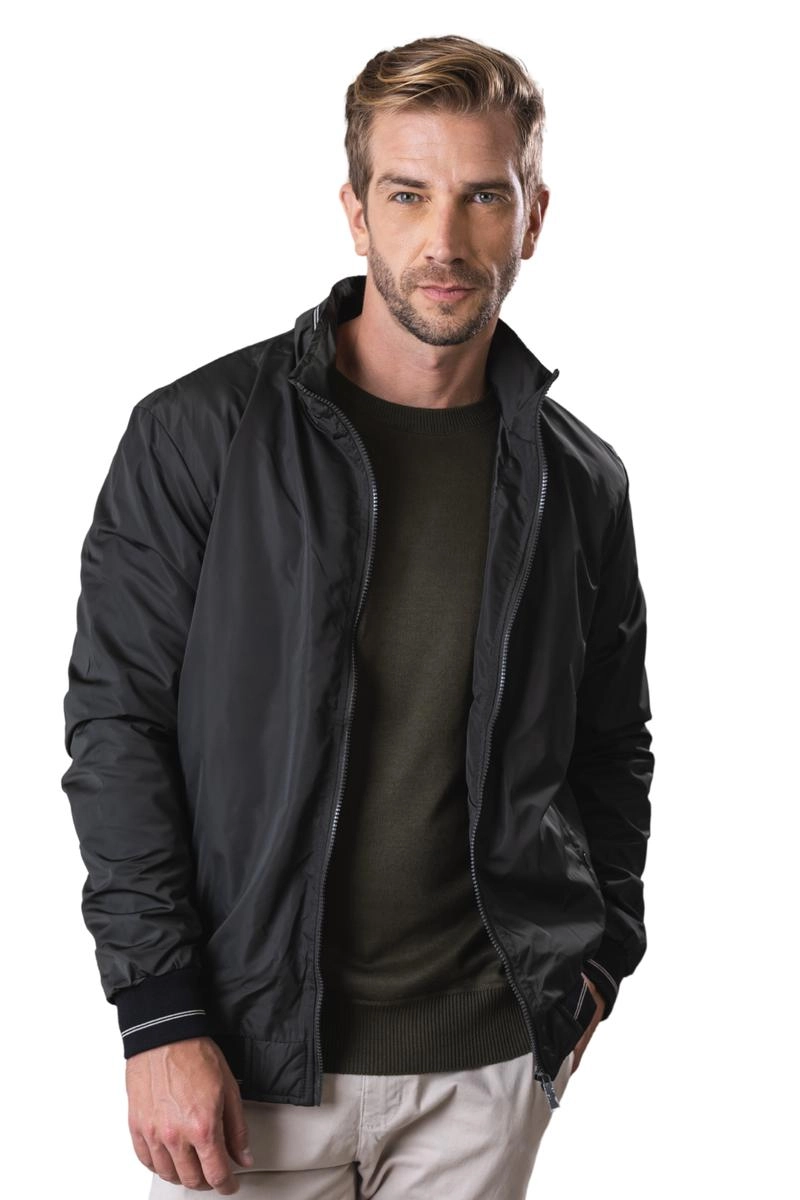 Jaqueta Crocker Nylon Zíper Punho Canelado Masculina Preta Jaqueta Crocker Nylon Zíper Punho Canelado Masculina Preta
