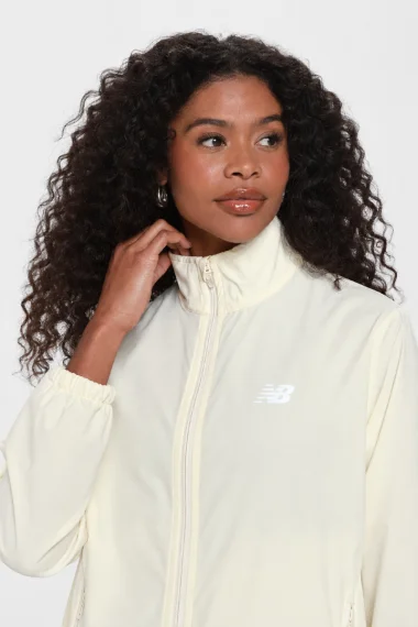 Jaqueta Feminina Corta Vento New Balance Off White Jaqueta Feminina Corta Vento New Balance Off White