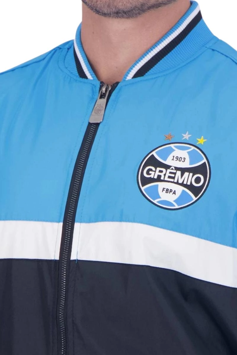 Jaqueta Kappa Corta Vento Grêmio Listra Logo Preto Jaqueta Kappa Corta Vento Grêmio Listra Logo Preto