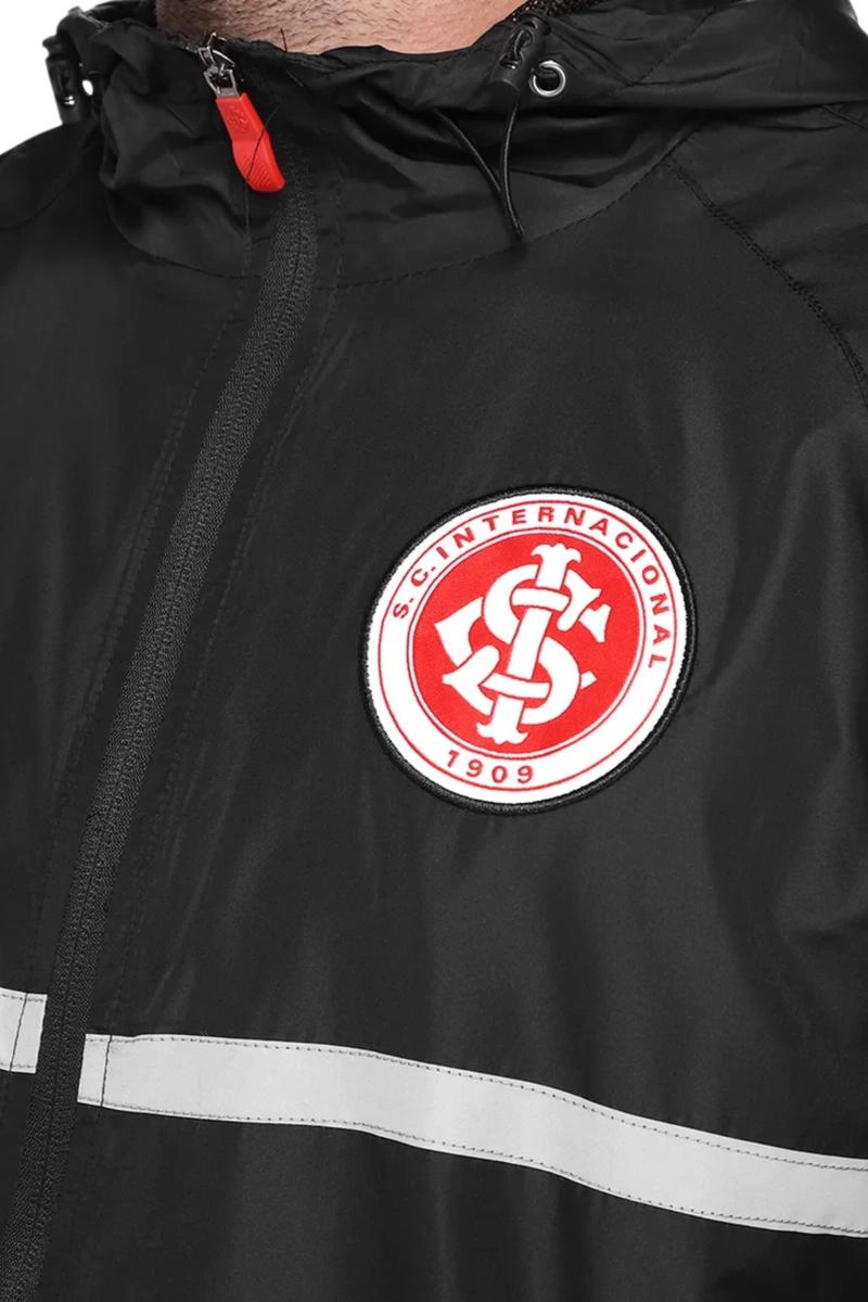 Jaqueta Kappa Internacional Corta Vento Manga Longa Preto