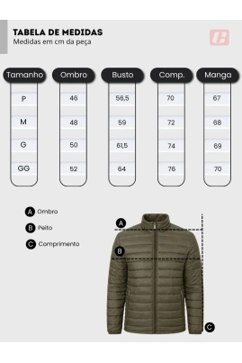Jaqueta Masculina Matelassê Gola Alta Crocker