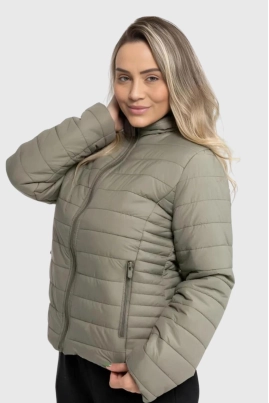 Jaqueta Sea Brazil de Nylon Forrada Feminina Verde Claro Jaqueta Sea Brazil de Nylon Forrada Feminina Verde Claro