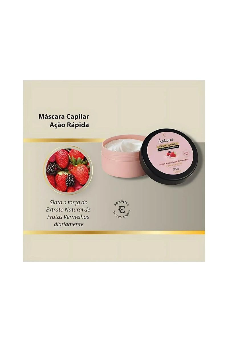 Máscara Capilar Instance Eudora Frutas Vermelhas