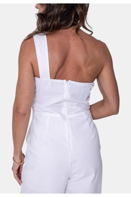 Macacão Ellen One Longo Feminino Off White Macacão Ellen One Longo Feminino Off White