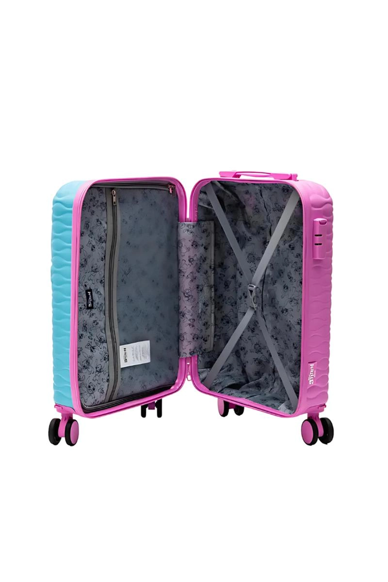 Mala Luxcel  De Bordo Stitch Dupla Face Pink