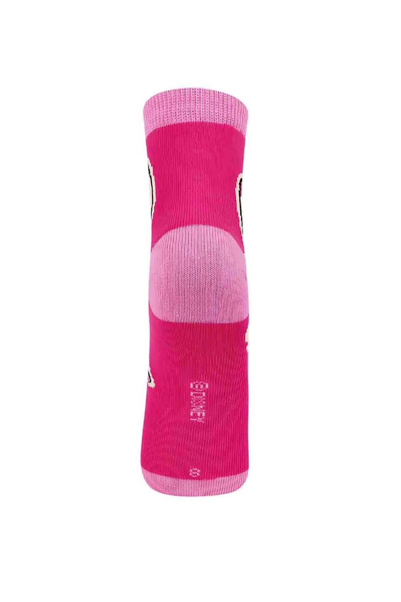 Meia Lupo Stitch Infantil Feminina Rosa