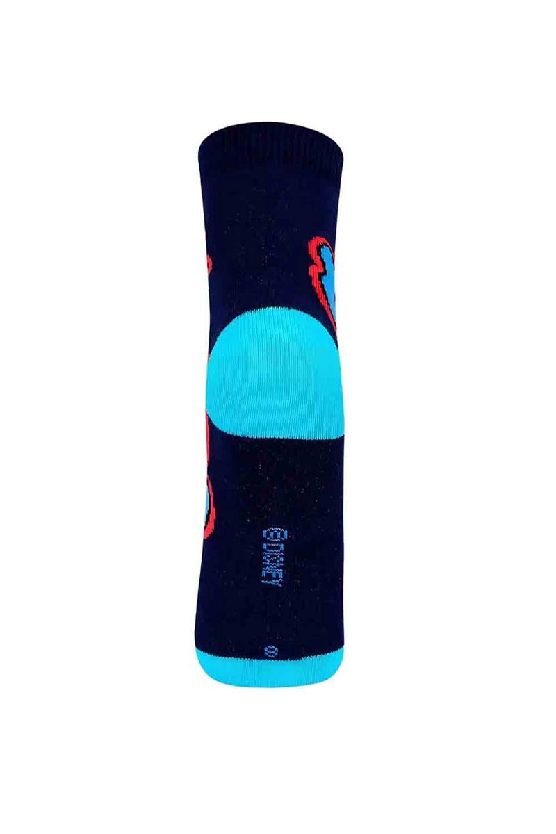 Meia Lupo Stitch Infantil Masculina Azul