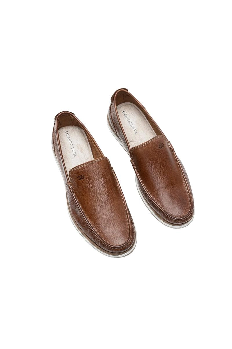 Mocassim Democrata Denim Flow Masculino Conhaque Marrom