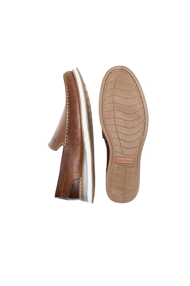 Mocassim Democrata Denim Flow Masculino Conhaque Marrom
