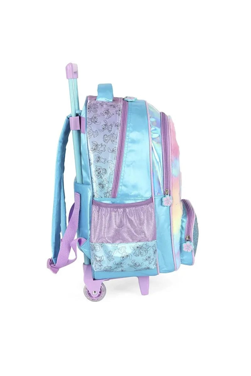 Mochila Luxcel Stitch de Rodinhas Infantil Azul