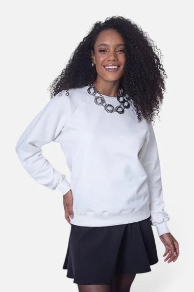 Moletom Feminino Gabip Off-White Moletom Feminino Gabip Off-White