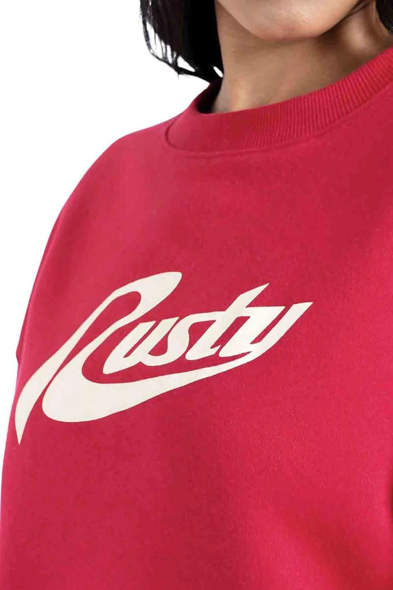 Moletom Rusty Careca Feminino Vermelho Moletom Rusty Careca Feminino Vermelho