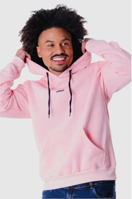 Produto - Moletom Yellow Canguru Masculino Rosa