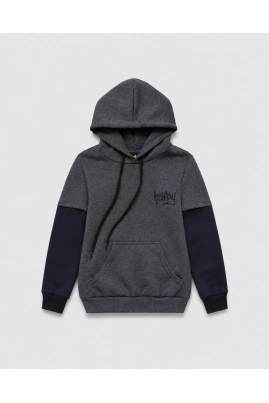 Moletom Yellowl Canguru Infantil Masculino Preto Mescla Moletom Yellowl Canguru Infantil Masculino Preto Mescla