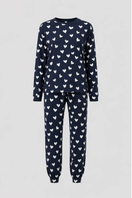 Pijama Malwee Suede Manga Longa Feminino Marinho Pijama Malwee Suede Manga Longa Feminino Marinho