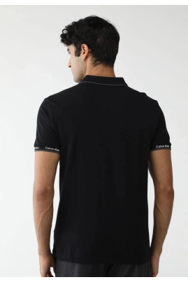 Polo Calvin Klein Manga Curta Masculina Preto Polo Calvin Klein Manga Curta Masculina Preto
