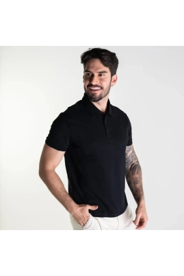 Polo Ellus Manga Curta Masculina Preto Polo Ellus Manga Curta Masculina Preto