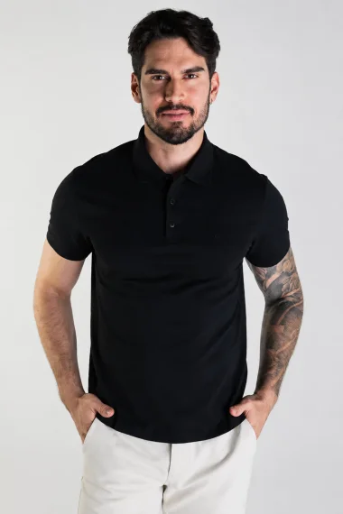 Polo Ellus Manga Curta Masculina Preto Polo Ellus Manga Curta Masculina Preto