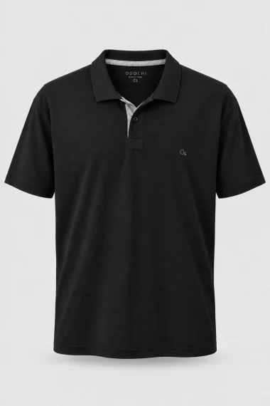 Polo Masculina Ogochi EX Preta Polo Masculina Ogochi EX Preta