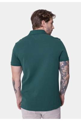 Polo Tommy Hilfiger Manga Curta Masculino Verde Escuro Polo Tommy Hilfiger Manga Curta Masculino Verde Escuro
