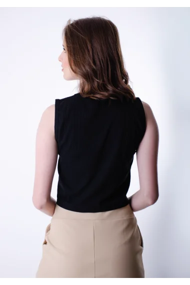 Regata Feminina Cropped Canelada Gabip Preta