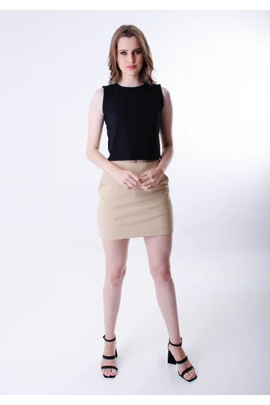Regata Feminina Cropped Canelada Gabip Preta