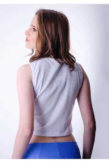 Regata Feminina Cropped Canelada Gabip Branca Regata Feminina Cropped Canelada Gabip Branca